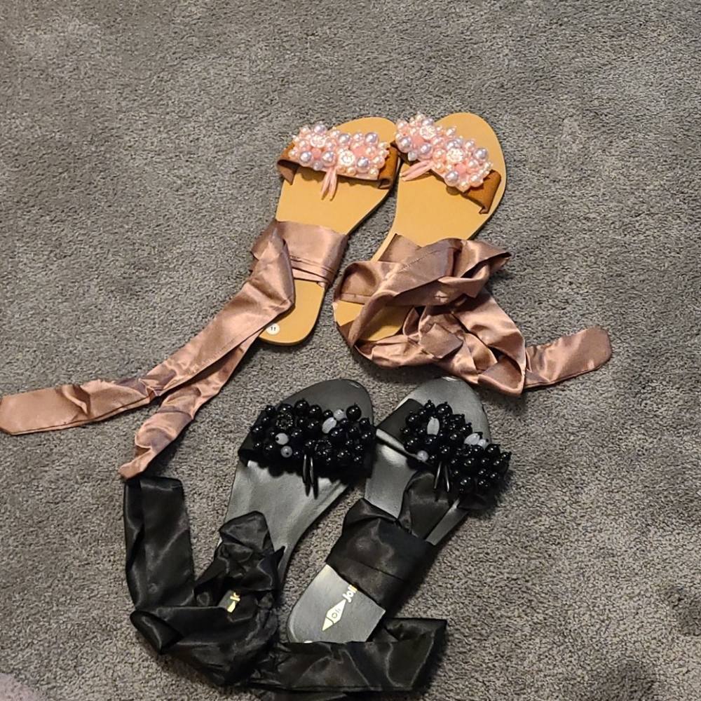 Lace up sandals